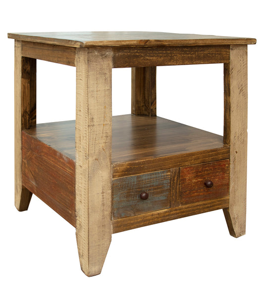 2 Drawer End Table - Multicolor