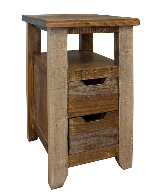 2 Drawer Chairside Table - Multicolor
