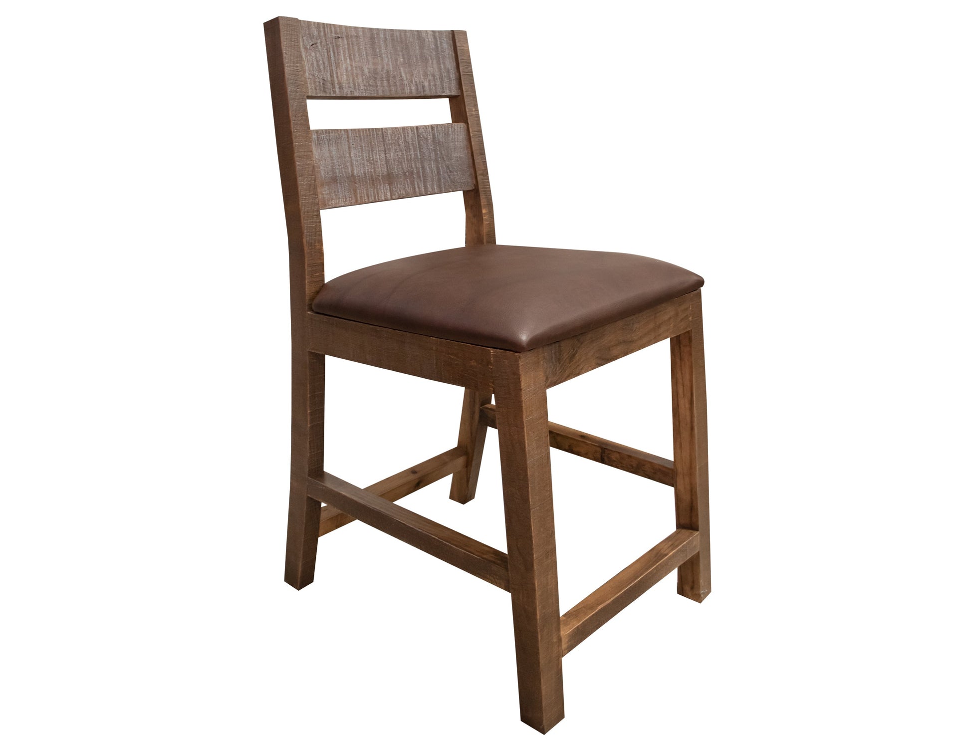Faux Leather Seat 30" Barstool - Multicolor
