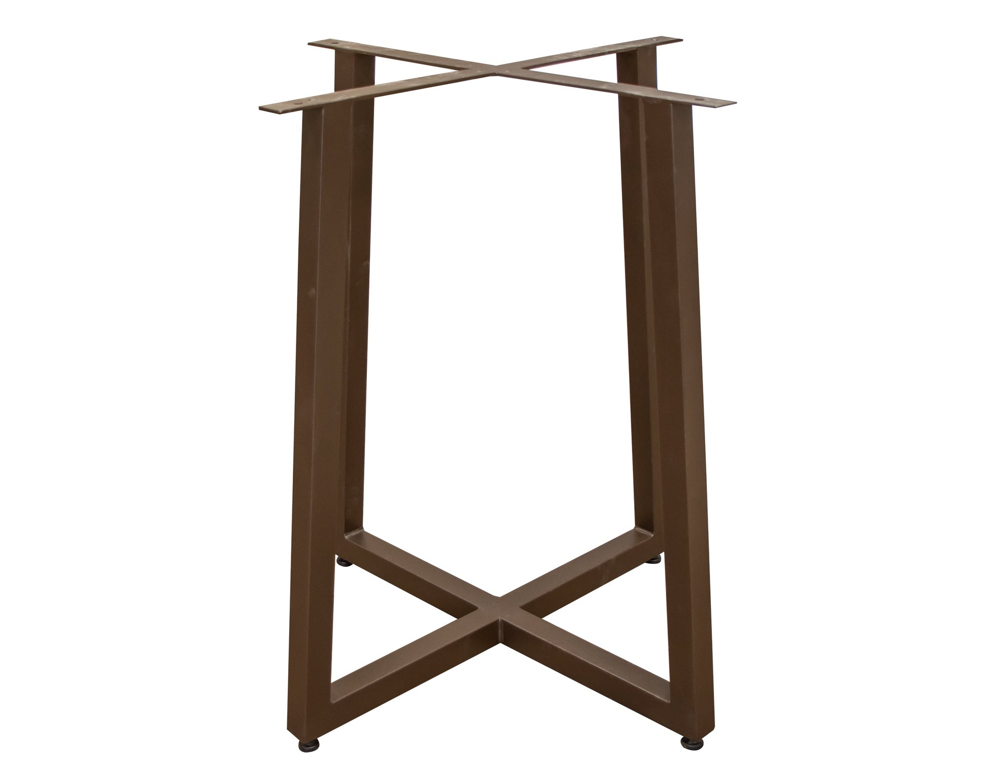 Cross Metal Table Base - Light Brown
