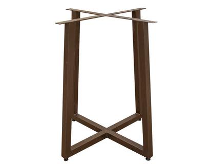 Cross Metal Table Base - Light Brown