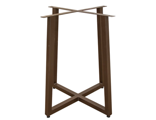 Cross Metal Table Base - Light Brown