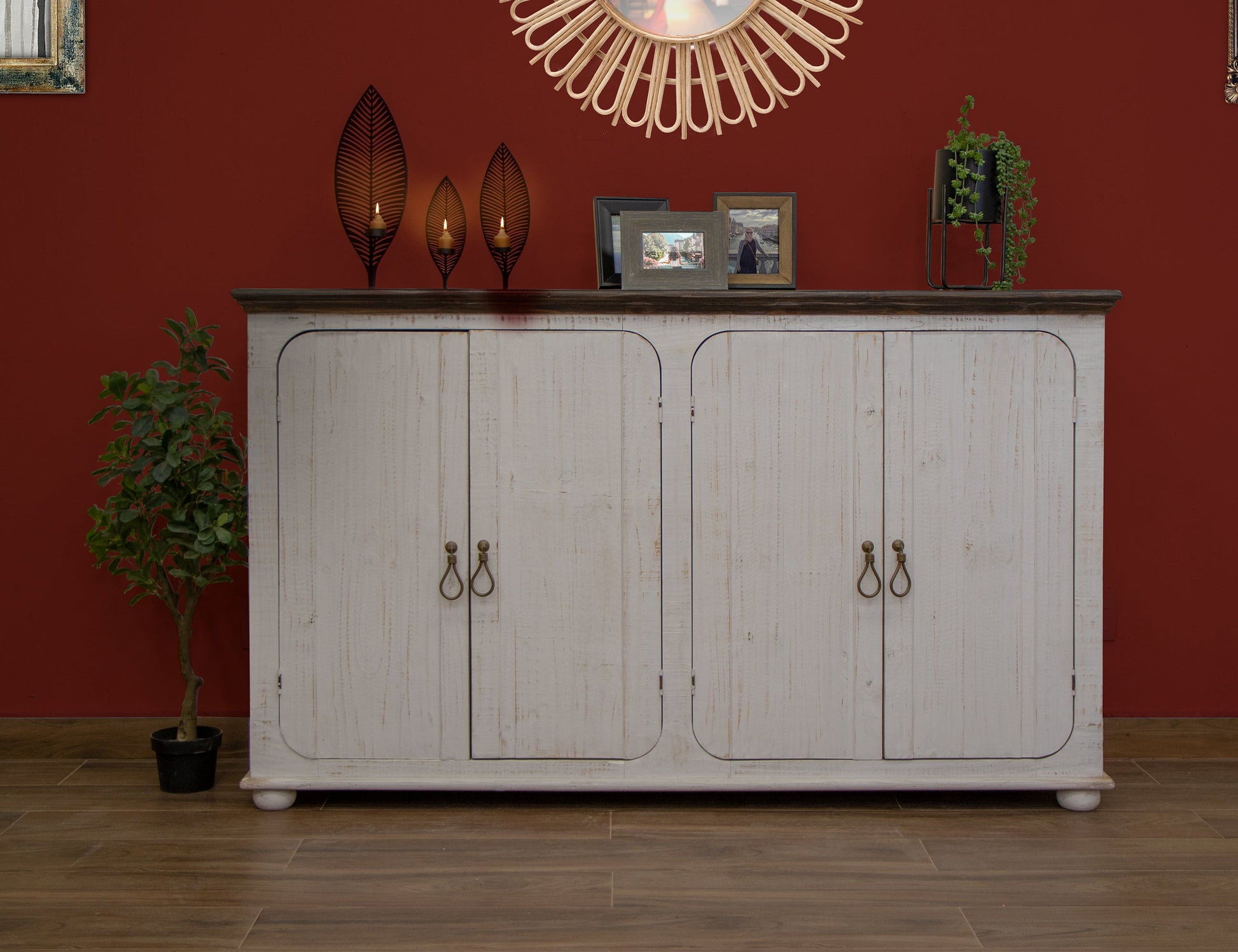 4 Doors Console - White
