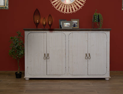 4 Doors Console - White