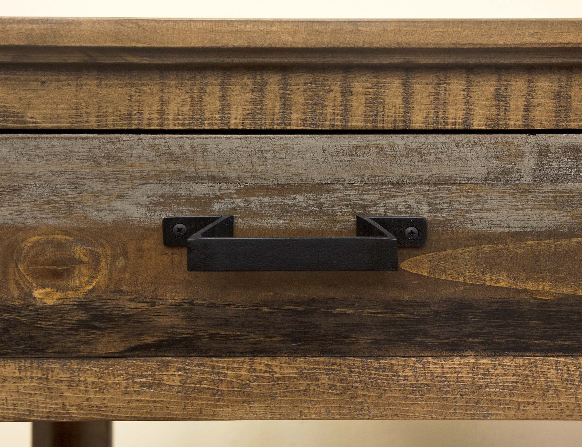 1 Drawer End Table - Two Tone Gray & Brown