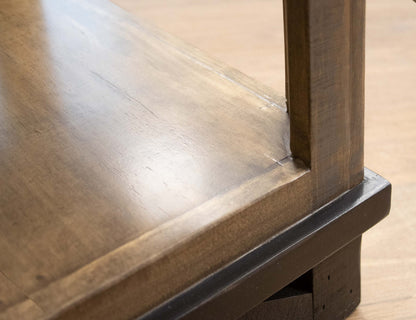 1 Drawer End Table - Two Tone Gray & Brown