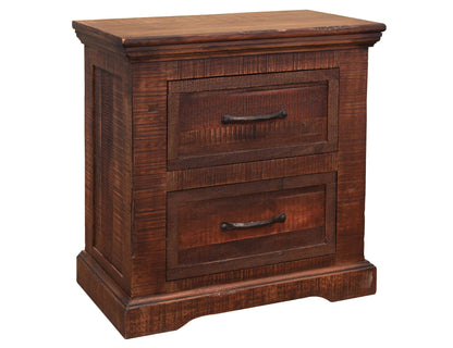 2 Drawer Nightstand - Deep Brown
