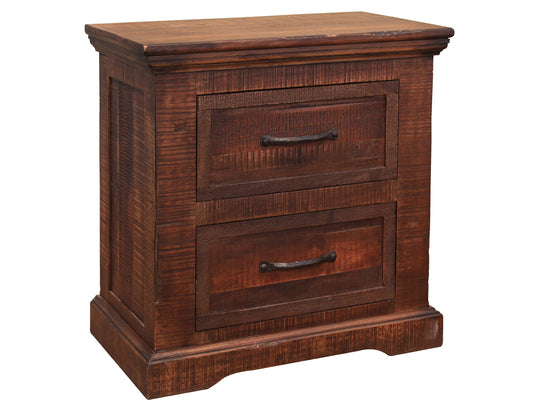 2 Drawer Nightstand - Deep Brown
