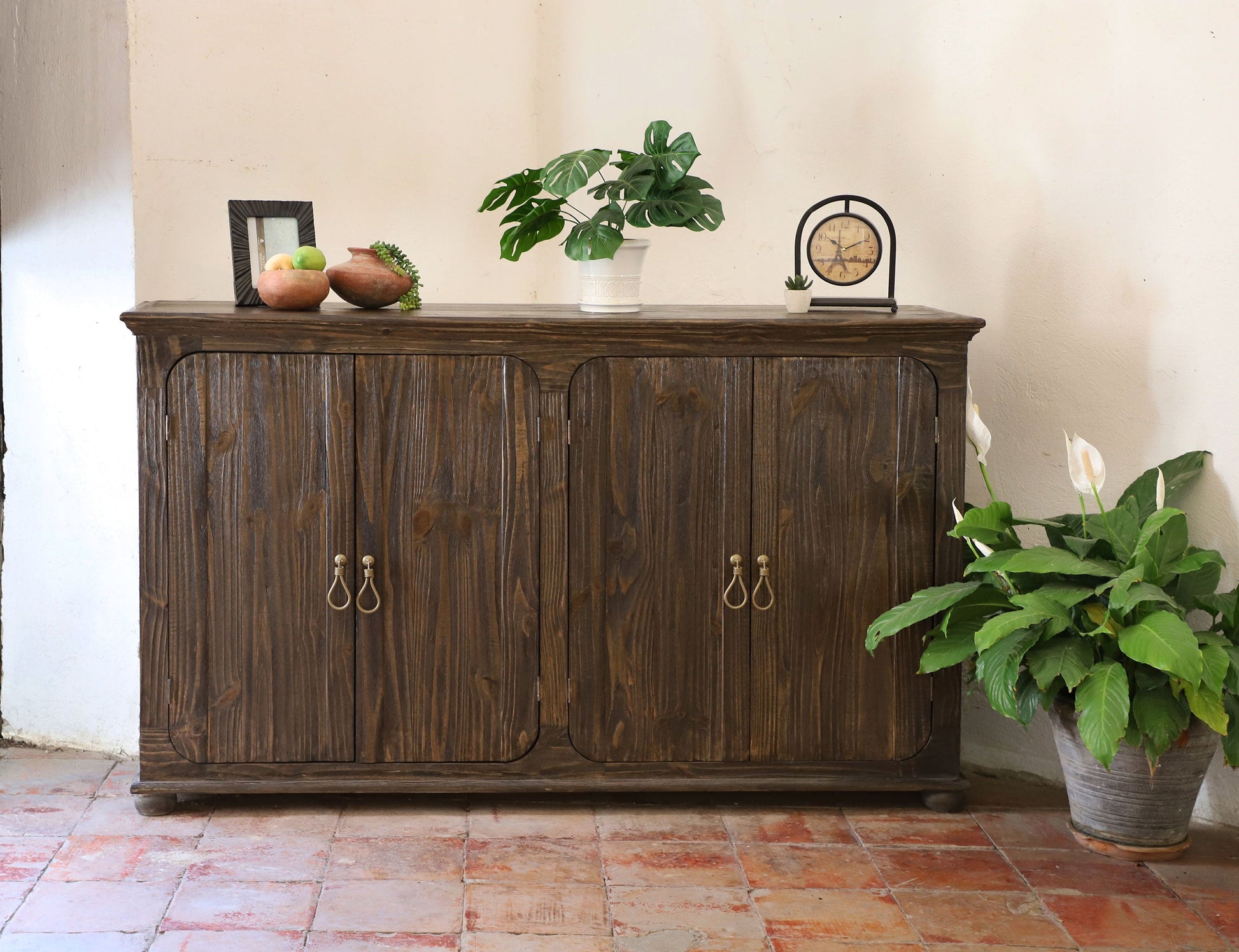 4 Doors Console - Brown