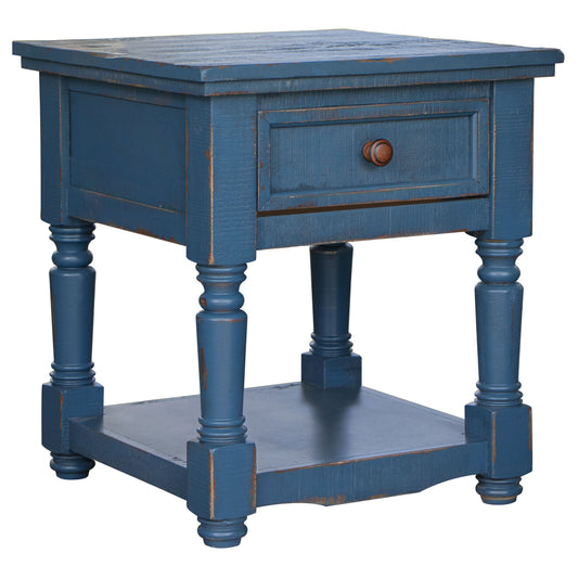 1 Drawer End Table - Dark Blue