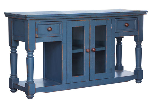 2 Drawer 2 Doors Sofa Table - Dark Blue