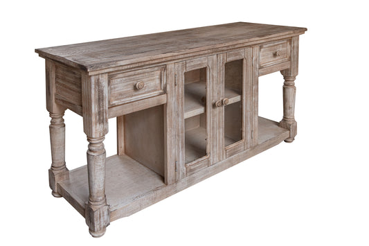 2 Drawer 2 Doors Sofa Table - Drift Sand