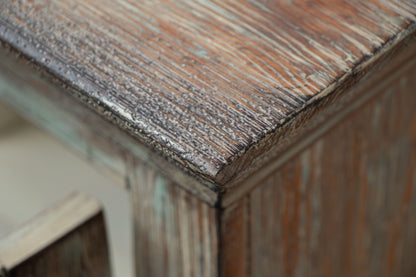 4 Doors Console - Aged Green