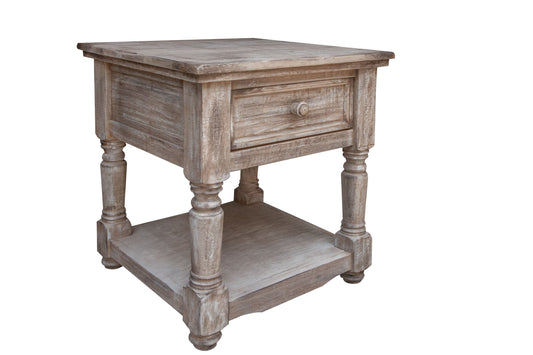 1 Drawer End Table - Drift Sand