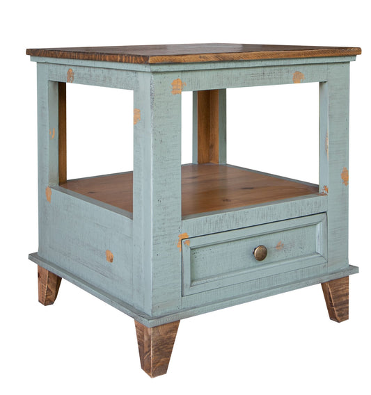 1 Drawer End Table - Sage Green