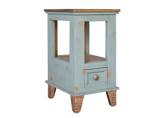 1 Drawer Chairside Table - Sage Green