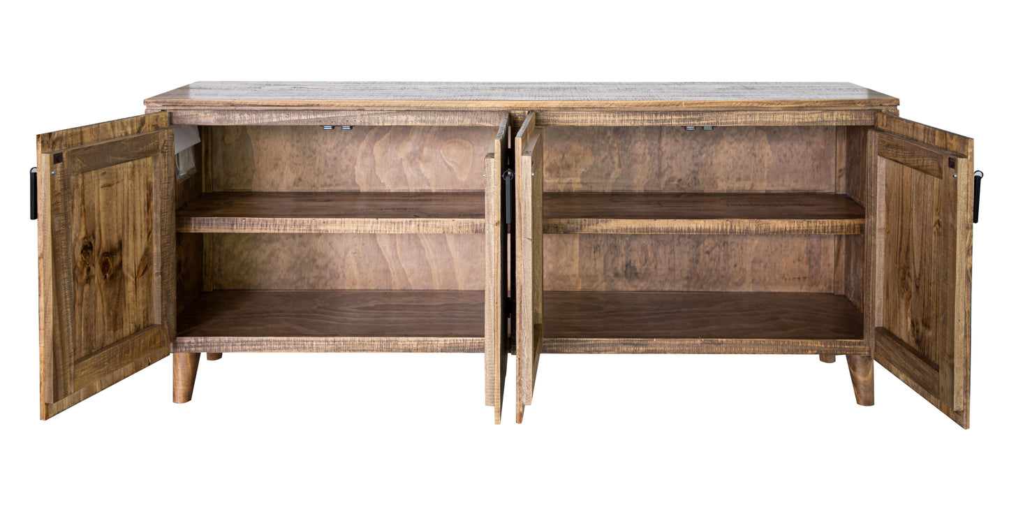 4 Door Console - Peanut Brown