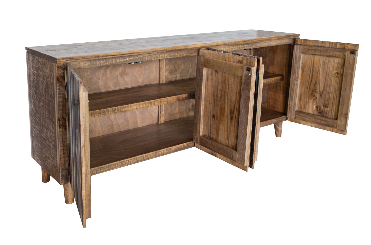 4 Door Console - Peanut Brown