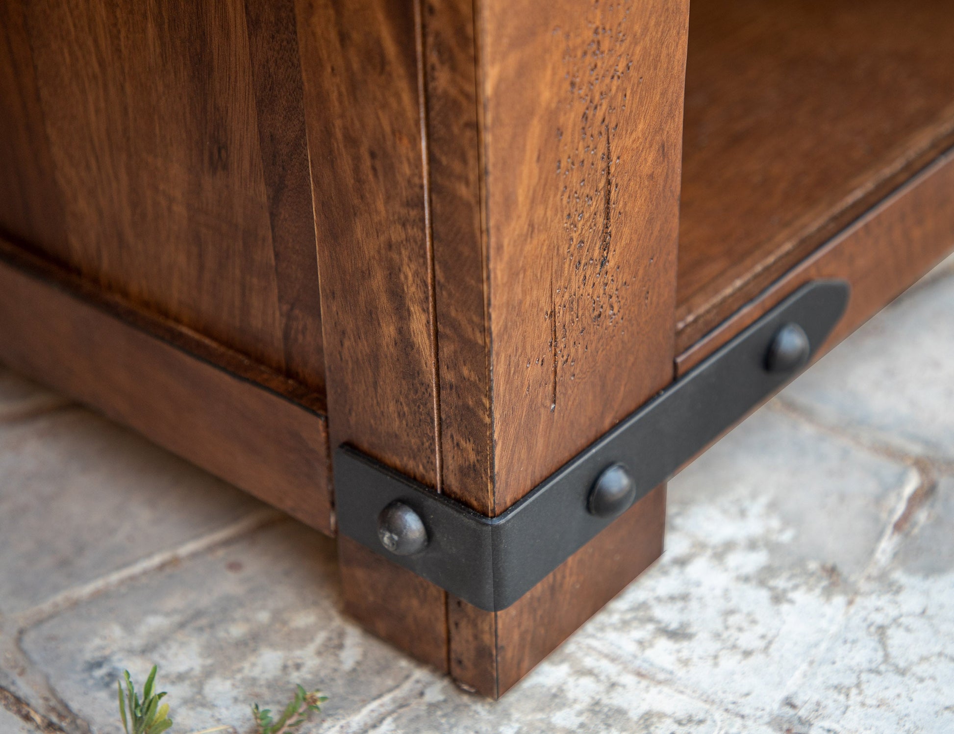 2 Door 93" TV Stand - Cinnamon Brown