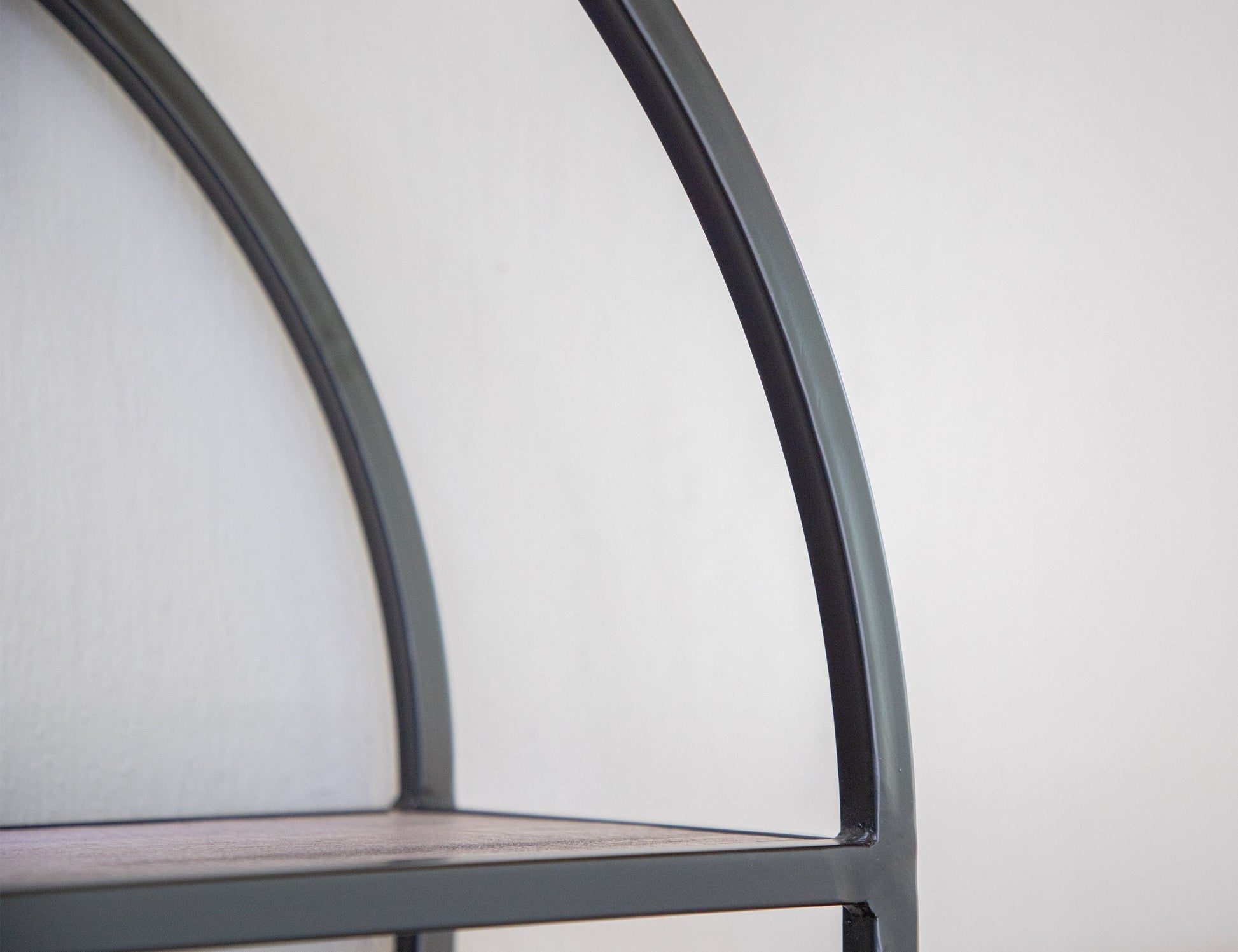 5 Shelves Metal Frame Bookcase - Truffle Brown / Oil Black