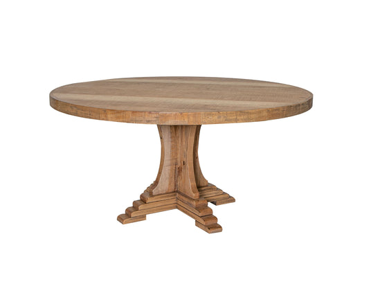 Round Table Base - Two Tone Light Brown