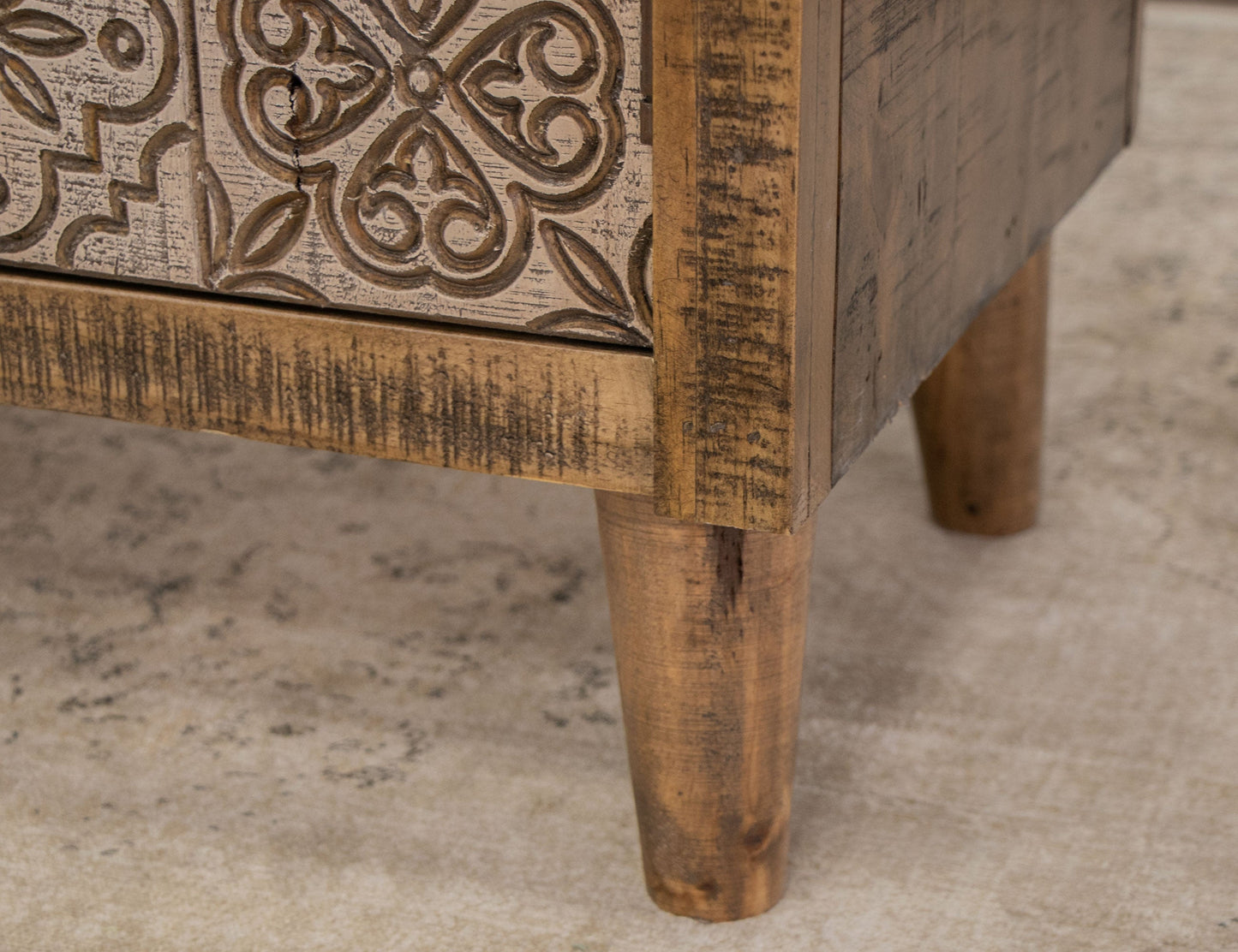 4 Doors Console - Walnut Brown