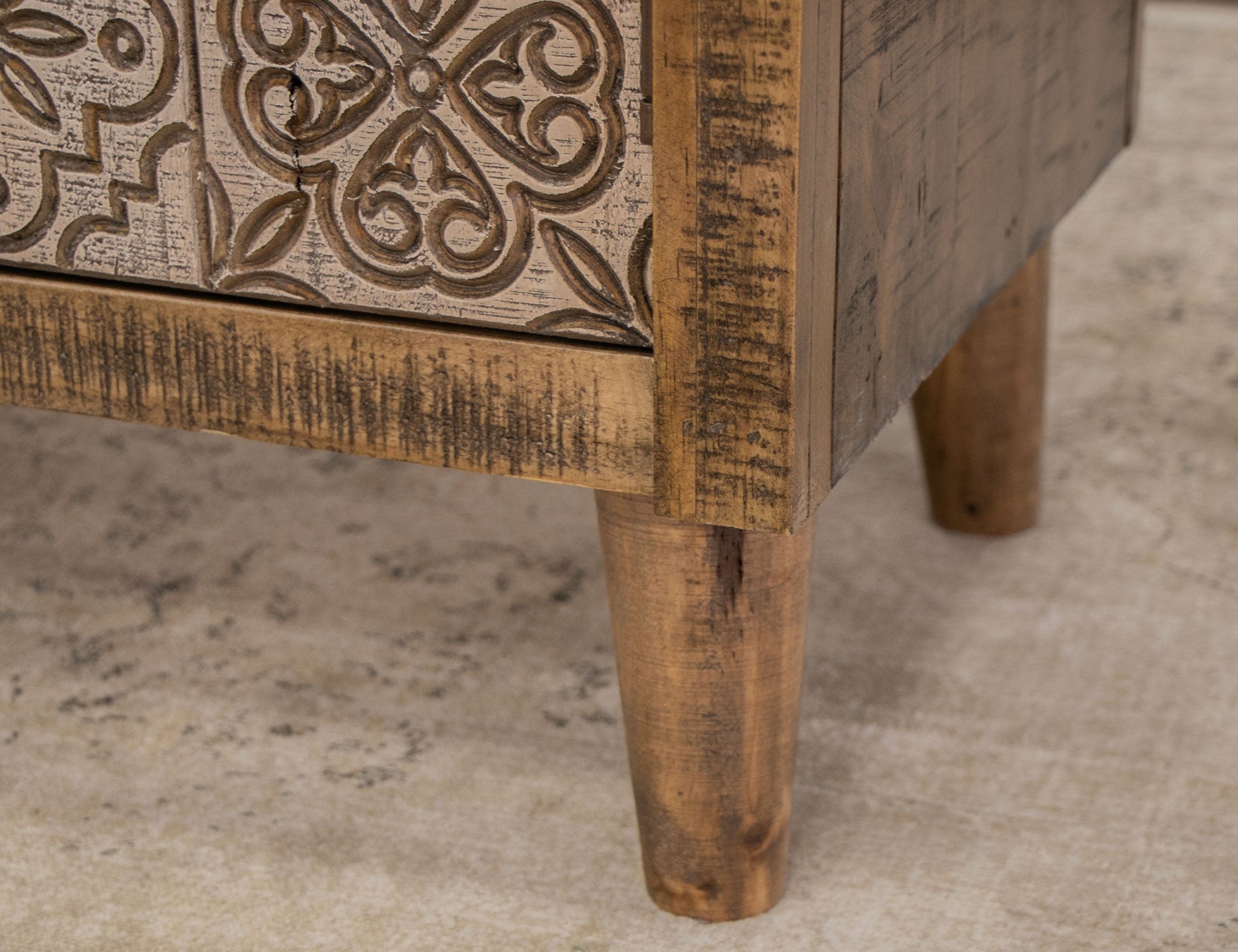 4 Doors Console - Walnut Brown
