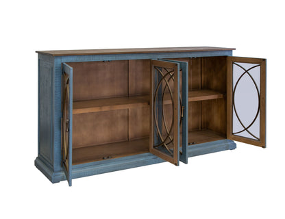 4 Door Console - Vintage Blue