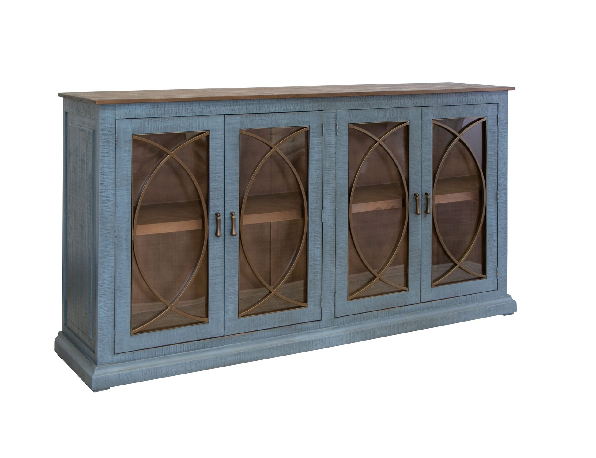 4 Door Console - Vintage Blue