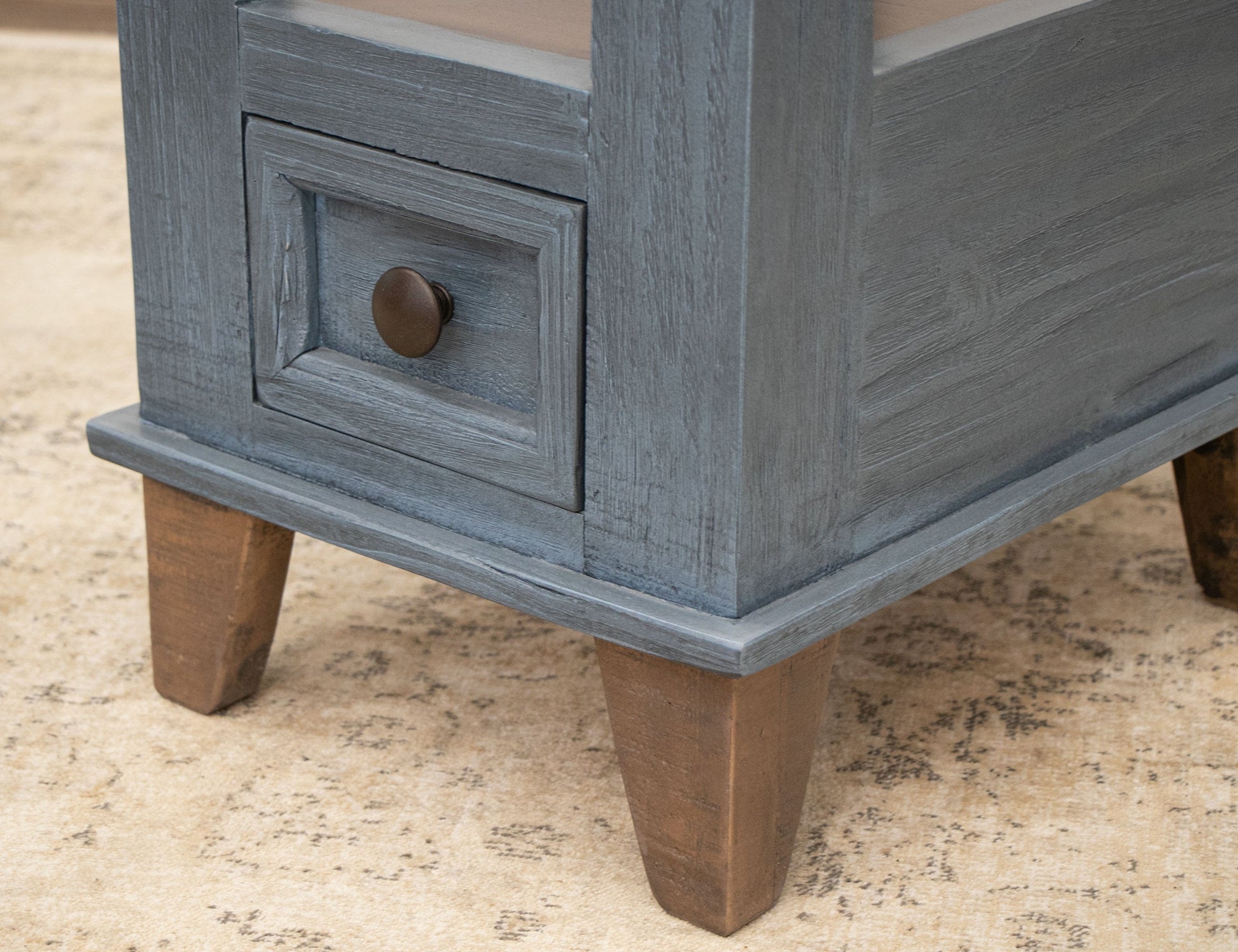 1 Drawer Chairside Table - Deep Blue