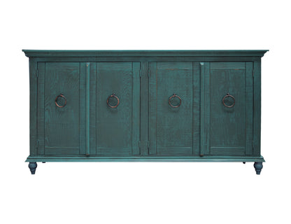 4 Doors Console - Teal Green