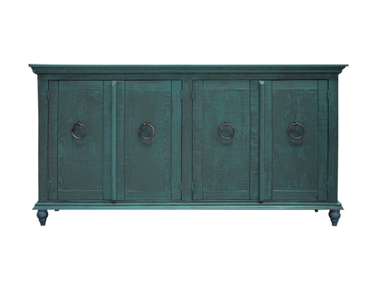 4 Doors Console - Teal Green