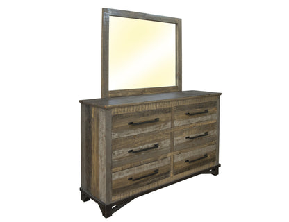 Mirror - Two Tone Gray & Brown