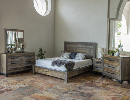 Mirror - Two Tone Gray & Brown