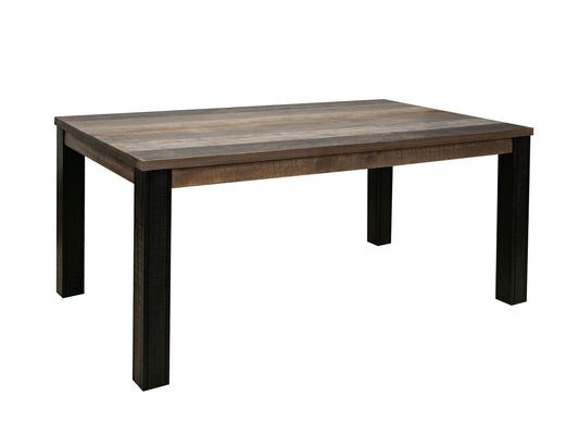 65" Table - Two Tone Gray & Brown