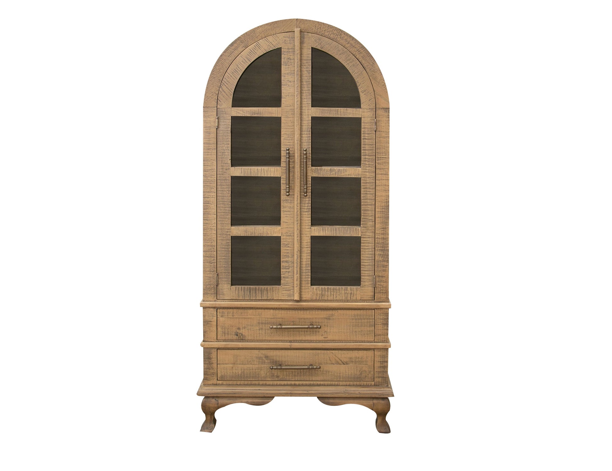 2 Drawer 2 Door Cabinet - Caramel