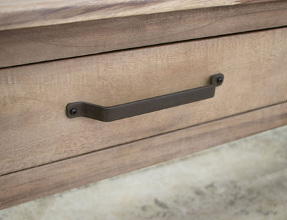 1 Drawer Chairside Table - Brown cappuccino