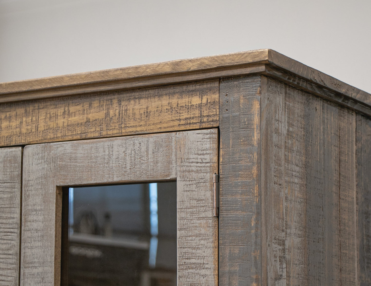 1 Drawer, 2 Doors Cabinet - Two tone Gray & Brown