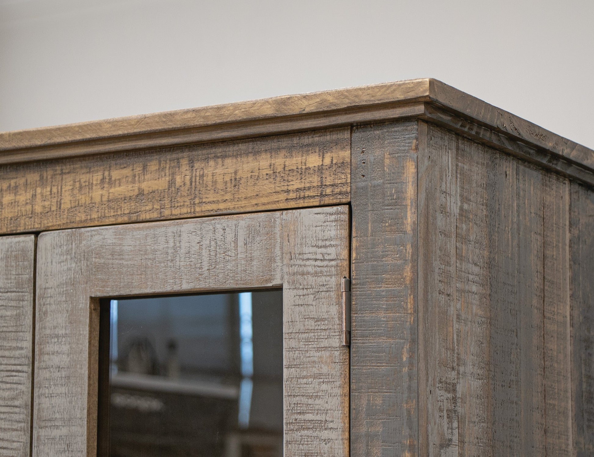 1 Drawer, 2 Doors Cabinet - Two tone Gray & Brown