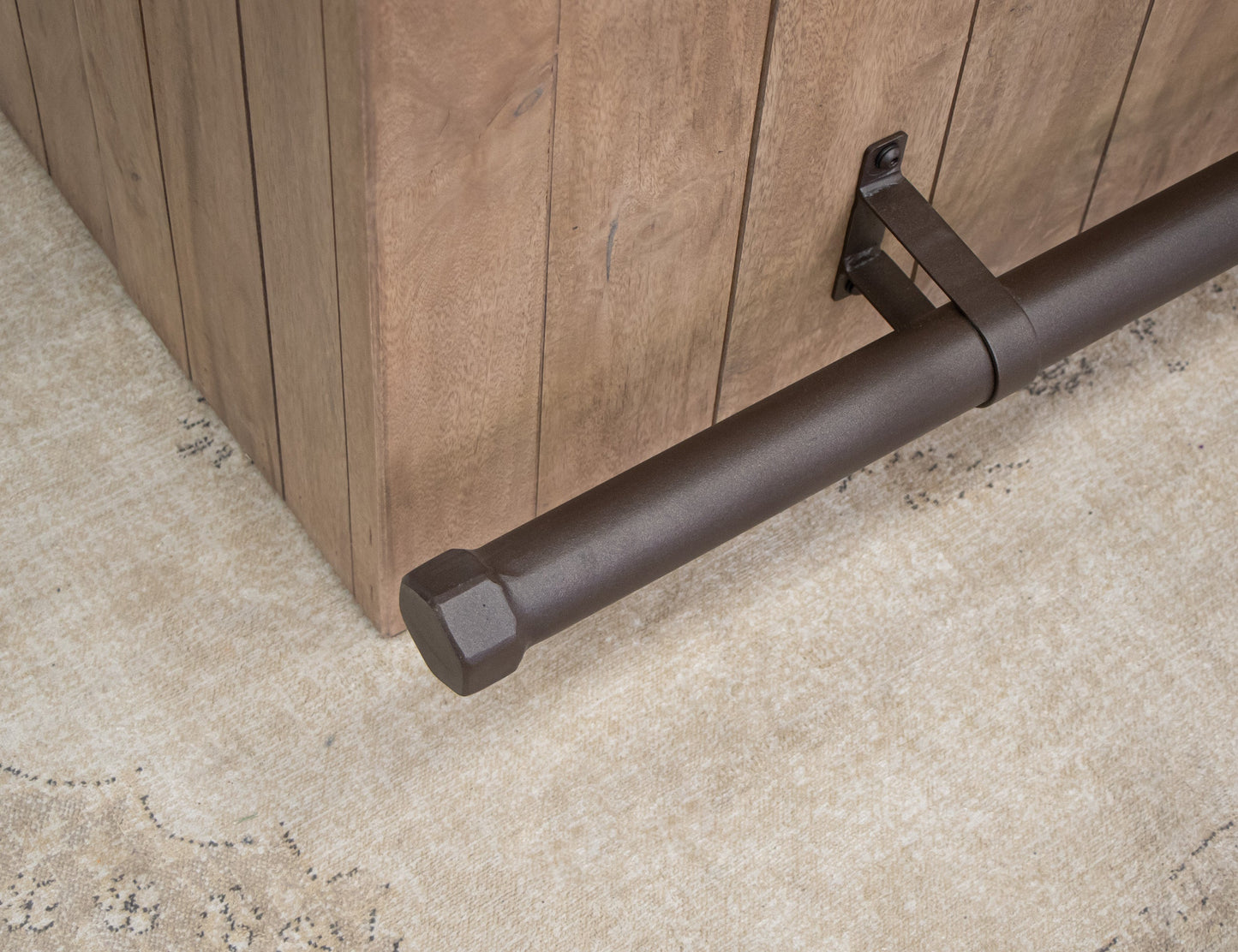 4 Door Wooden Bar - Brown cappuccino