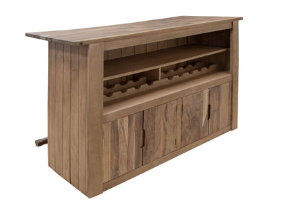 4 Door Wooden Bar - Brown cappuccino