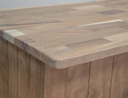 4 Door Wooden Bar - Brown cappuccino