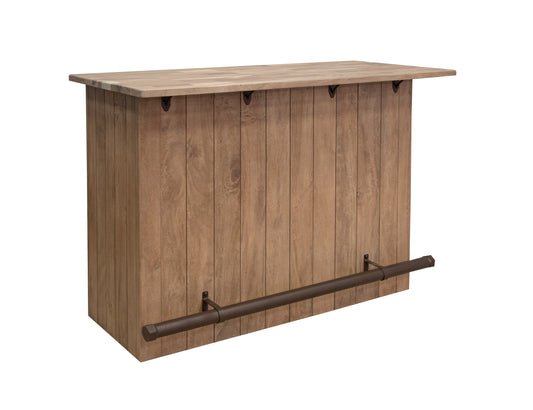 4 Door Wooden Bar - Brown cappuccino