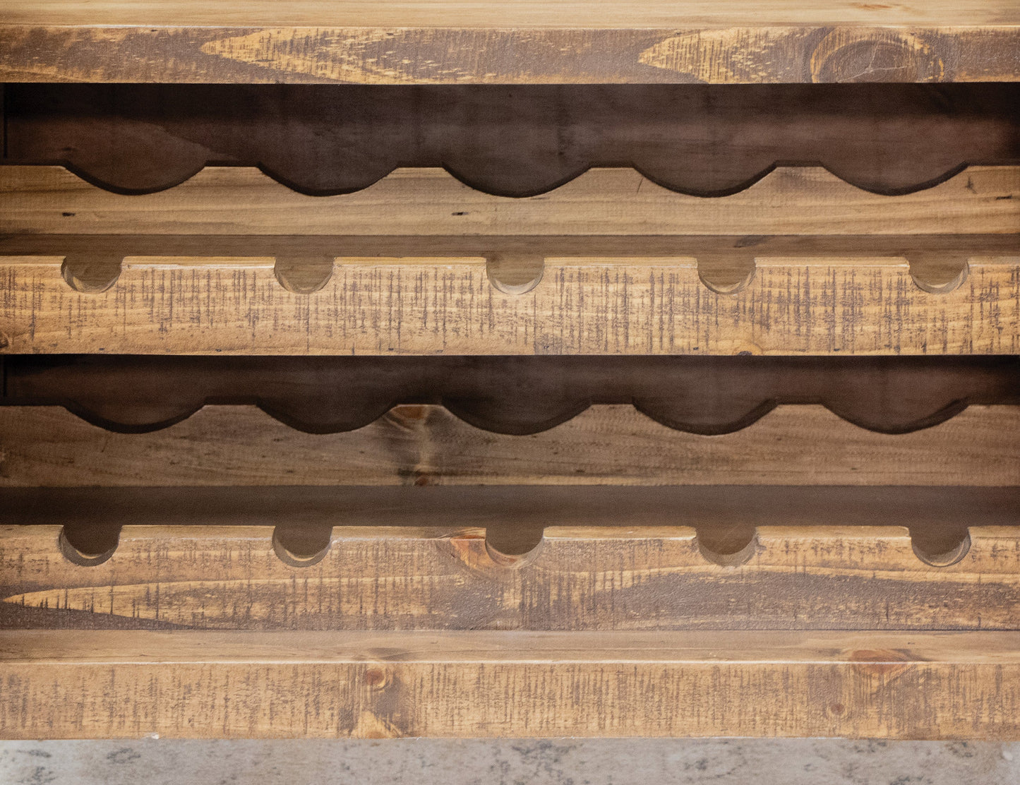 2 Doors Wine Holder - Walnut Brown
