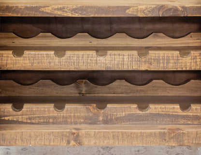 2 Doors Wine Holder - Walnut Brown