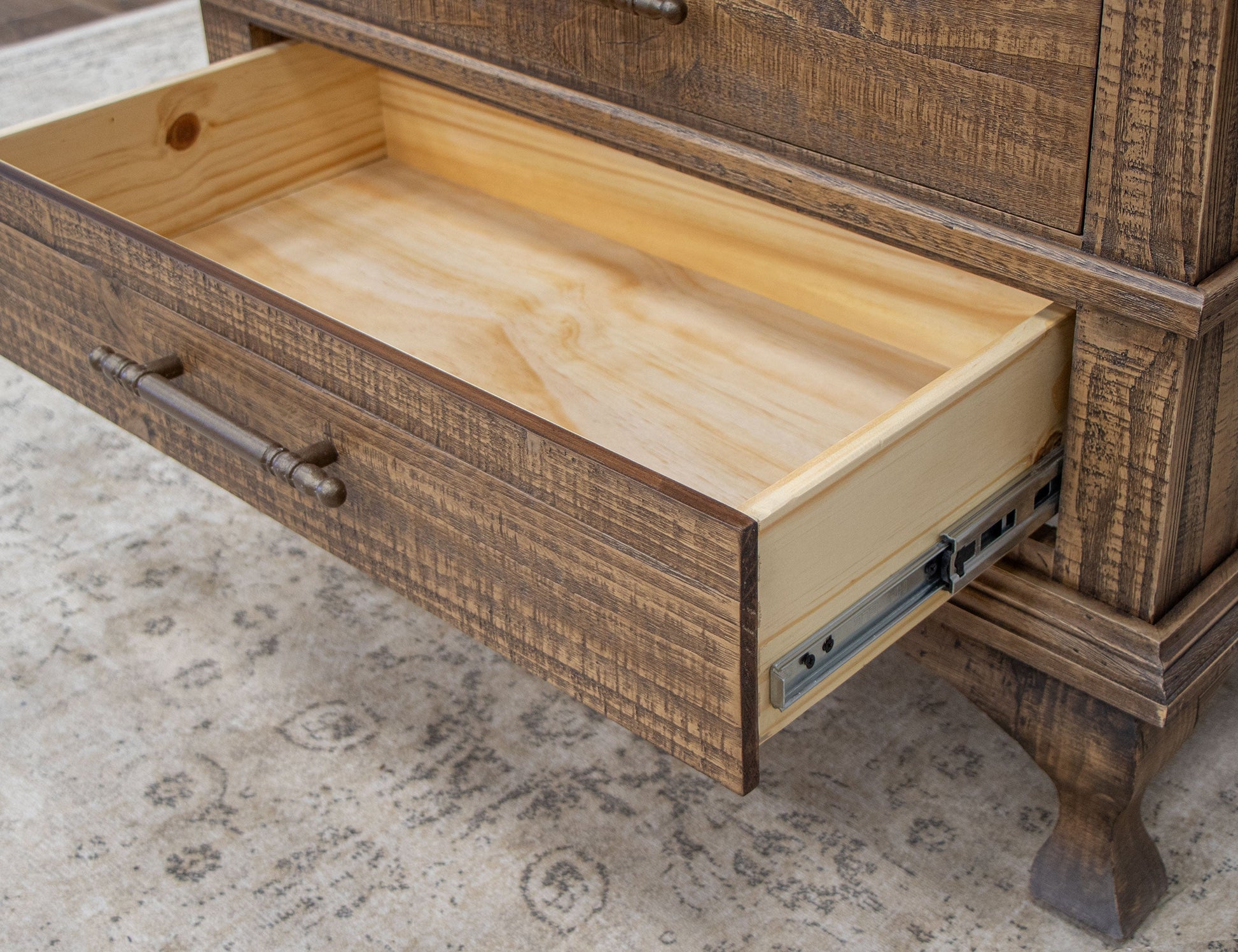 2 Drawer 2 Door Cabinet - Caramel