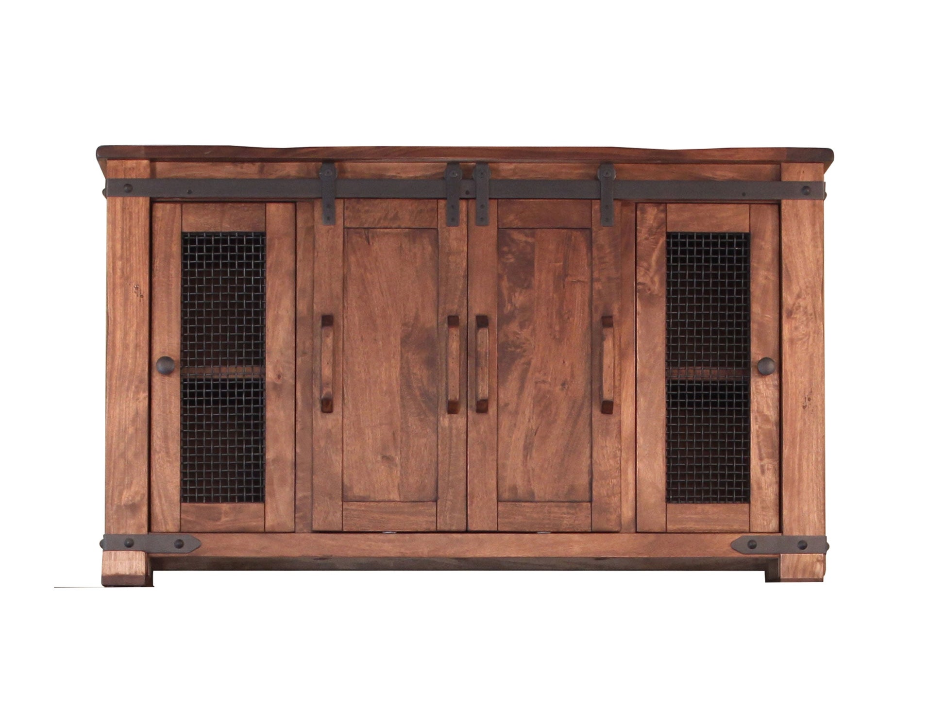4 Doors 60" TV Stand - Cinnamon Brown