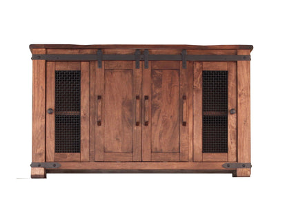4 Doors 60" TV Stand - Cinnamon Brown