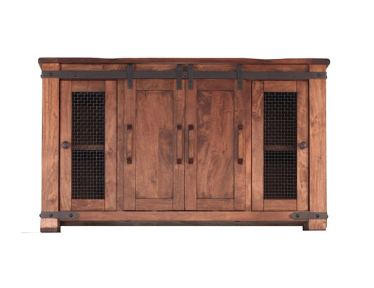 4 Doors 60" TV Stand - Cinnamon Brown