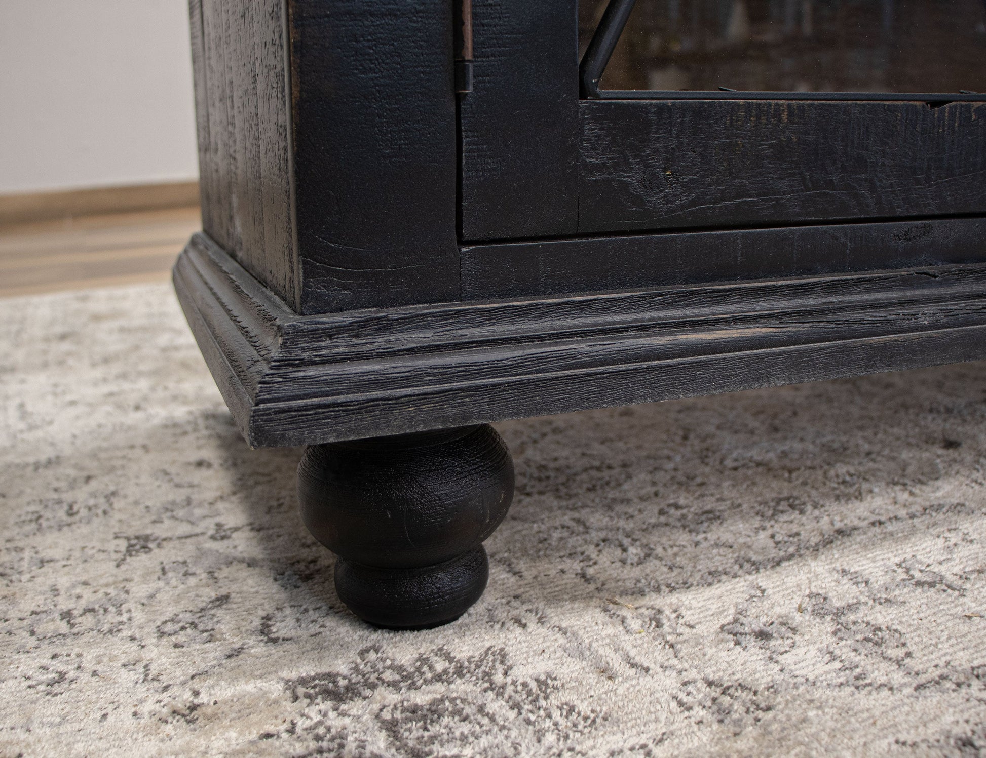 3 Drawer 4 Doors 70" Console - Antiqued Black